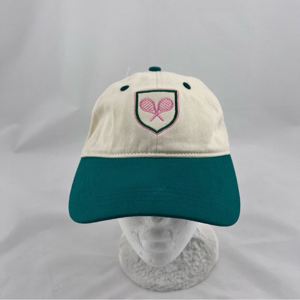 Elegant Teal and Cream Tennis Cap